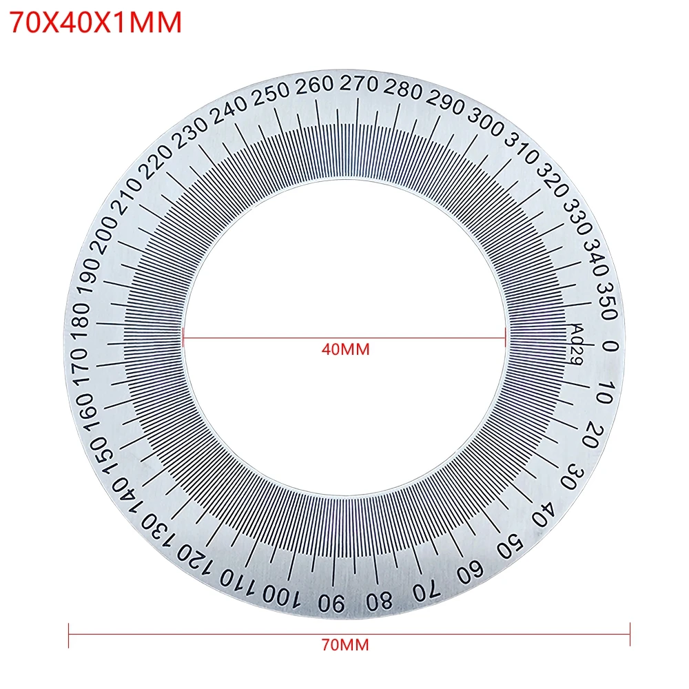 360 Degree Dial Scale Identification Dial Degree Graduated Circle Disk Protractor For Machine Tool Measurement Tools