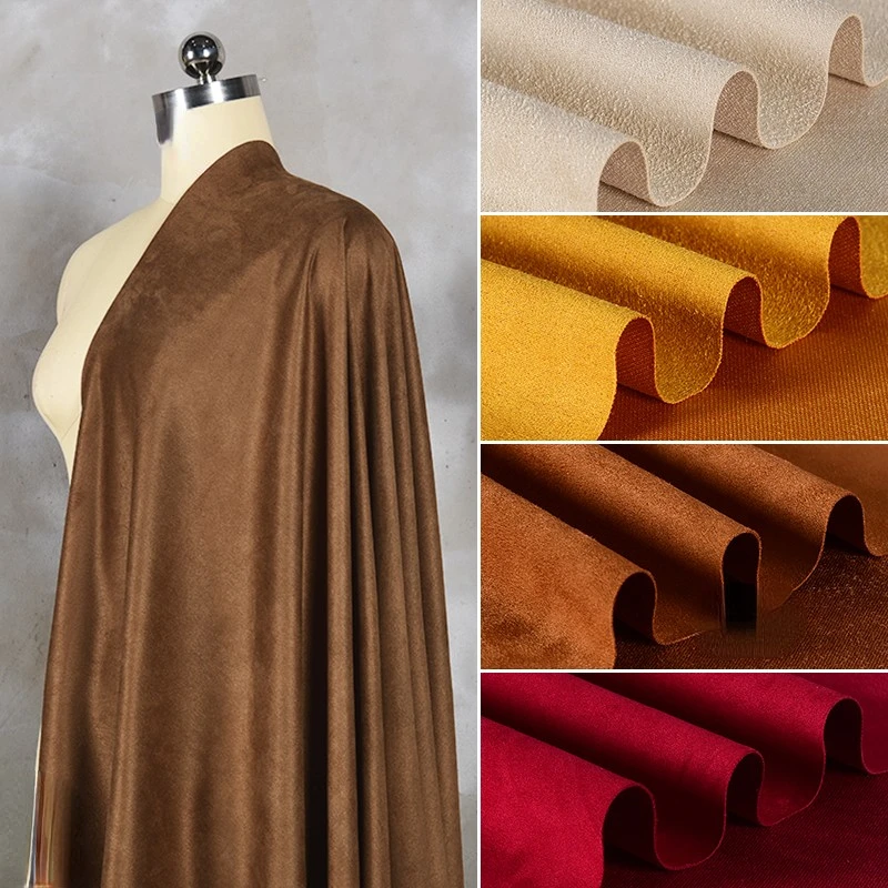 Frosted Suede Fabric Super Soft Ultra-fine Clothing Designer Cloth Apparel for Diy Sewing Pure Polyester Material