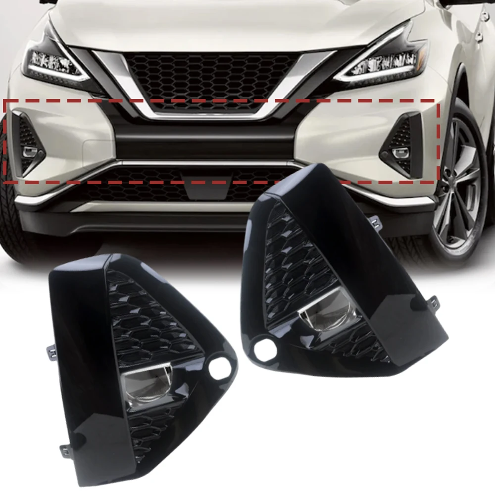 

For Nissan Murano 2019-2024 12V NS4047-LED Fog Lamp Upgrade Kit DRL Daytime Running Light Front Bumper Fog Light Turn Signal