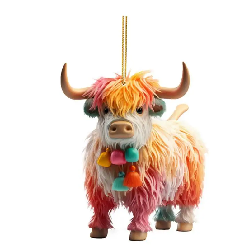 Christmas Pendant Cartoon Haila Cow Christmas Decorations Home 2024 Xmas Tree Hanging Ornament New Year Gift 2025 Party Supply