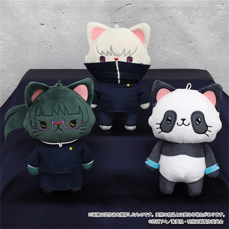 

15cm Jujutsu Kaisen Plush Doll Cat Pendant Anime Characters Surrounding Cute Ornament Collection Unisex Desktop Display Gift Toy