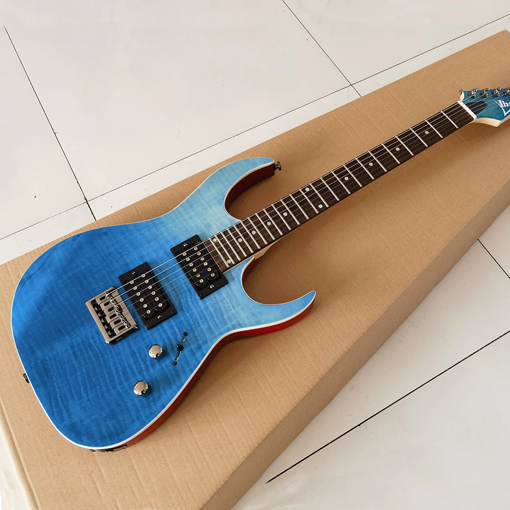 

RG electric guitar,flame maple top,high quality pickups,high grade nickel-plated components