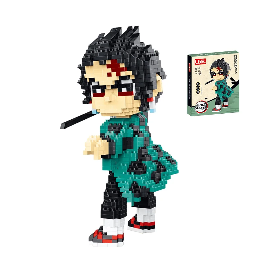 Building Blocks Demon Slayer Tanjirou Nezuko Inosuke Zenitsu Giyuu Rengoku Anime Building Blocks For Kids Birthday Gifts