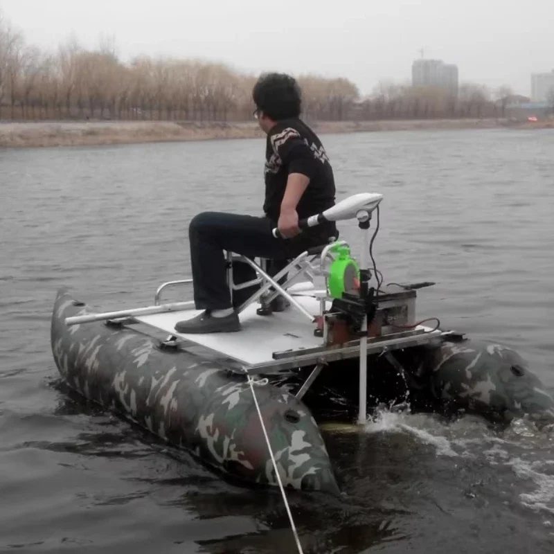 Floating fishing platform, recreational Luya boat, catamaran platform fishing boat, on-hook rubber boat, inflatable boat