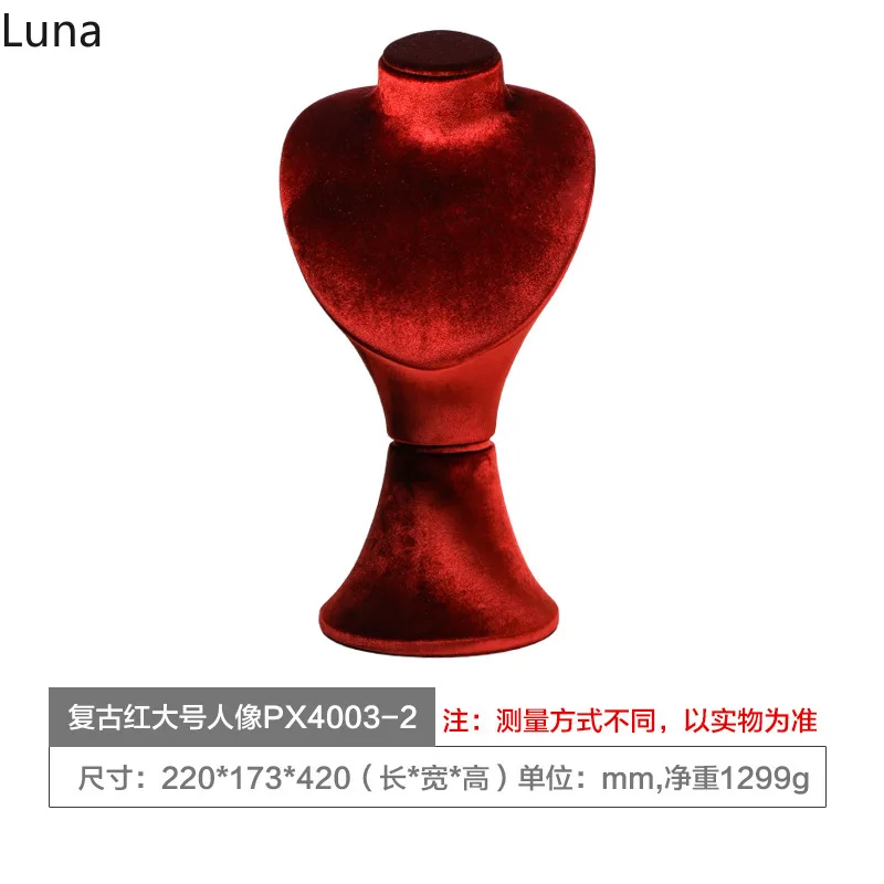 Luxury Velvet Mannequin Neck Jewelry Rack, Ramadan Gift for Women, Palace Style Display Prop for Shop Window