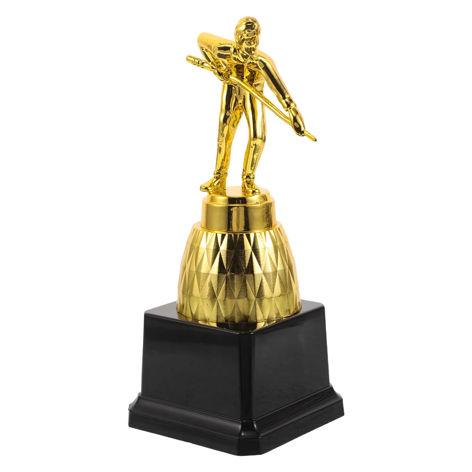 

Snooker Trophy Cup Gold Finish 3D Billiard Player Statue Plastic Tournament Award for Pool Competition Party Favor Prize