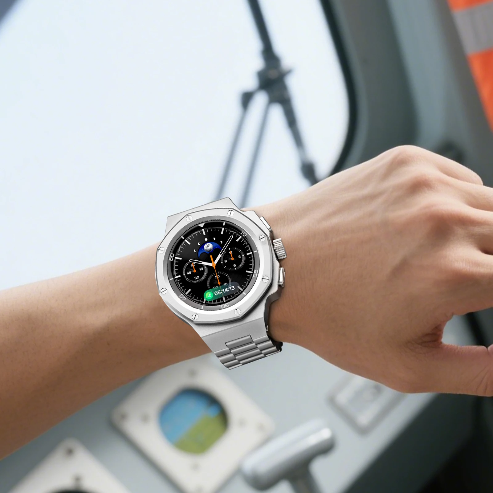 Custodia per kit di modifica di lusso per Samsung Galaxy Watch 8 Bracciale in acciaio inossidabile da 46 mm per Galaxy Watch 8 44 40 Mod Kit cinturino