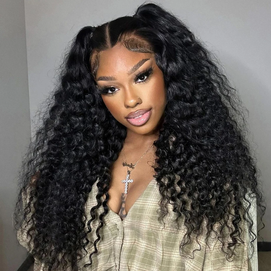 

13x4 Lace Frontal Human Hair Wig Transparent Brazilian Hd Water Wave Wigs For Women Deep Wave Curly Lace Front Human Hair Wig