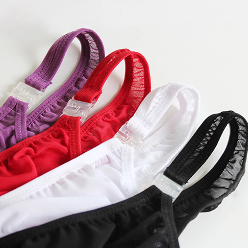 

Men Sheer Briefs Side Open G-strings Thongs Low Rise Bikini Soft Very Hot Lingerie Breathable Underwear Seamless Men's Panties