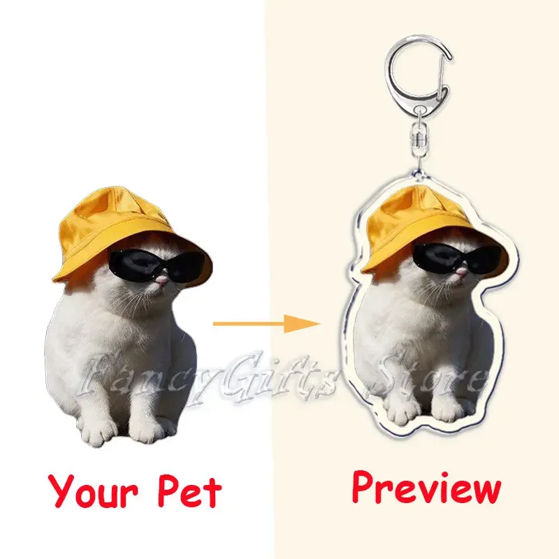 Custom Keychain Key Chain Photo Customized Movie Idol Pet Family Image Picture Personalized Keyrings Friends Birthday Fans Gifts
