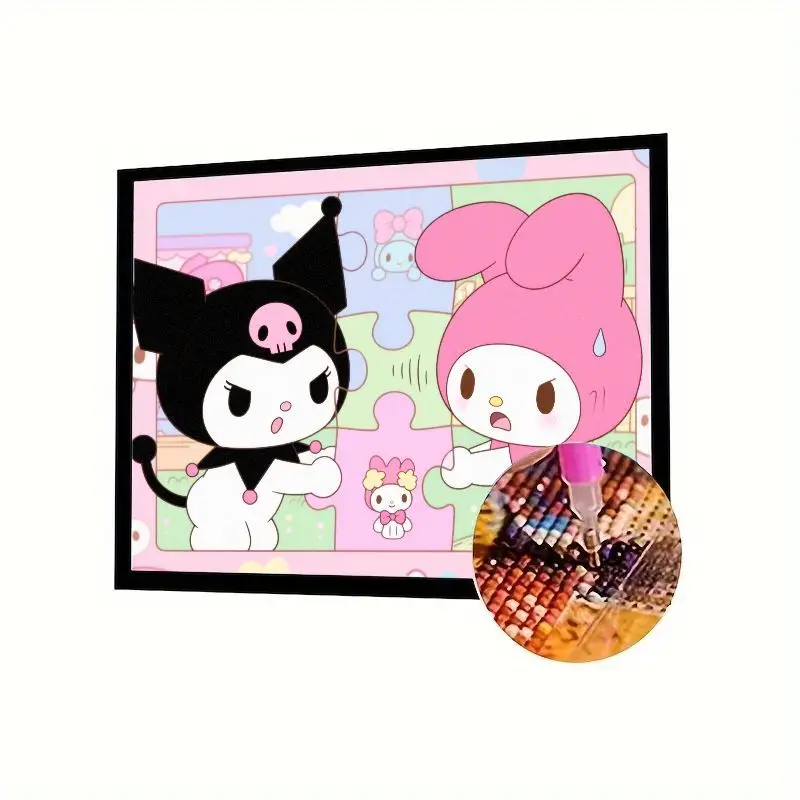 

1 шт. Sanrio Kuromi My Melody 5D набор алмазной живописи-милый мультяшный набор-головоломка на тему полной дрели DIY Diamond Art для детей и взрослых Hom