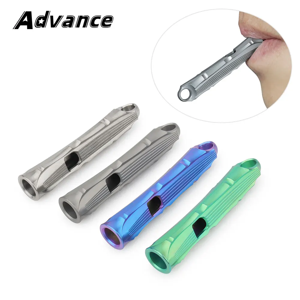 Titanium Alloy Whistle Portable Outdoor Whistle Training Tool EDC Fashion Pendant Keyring Accessories