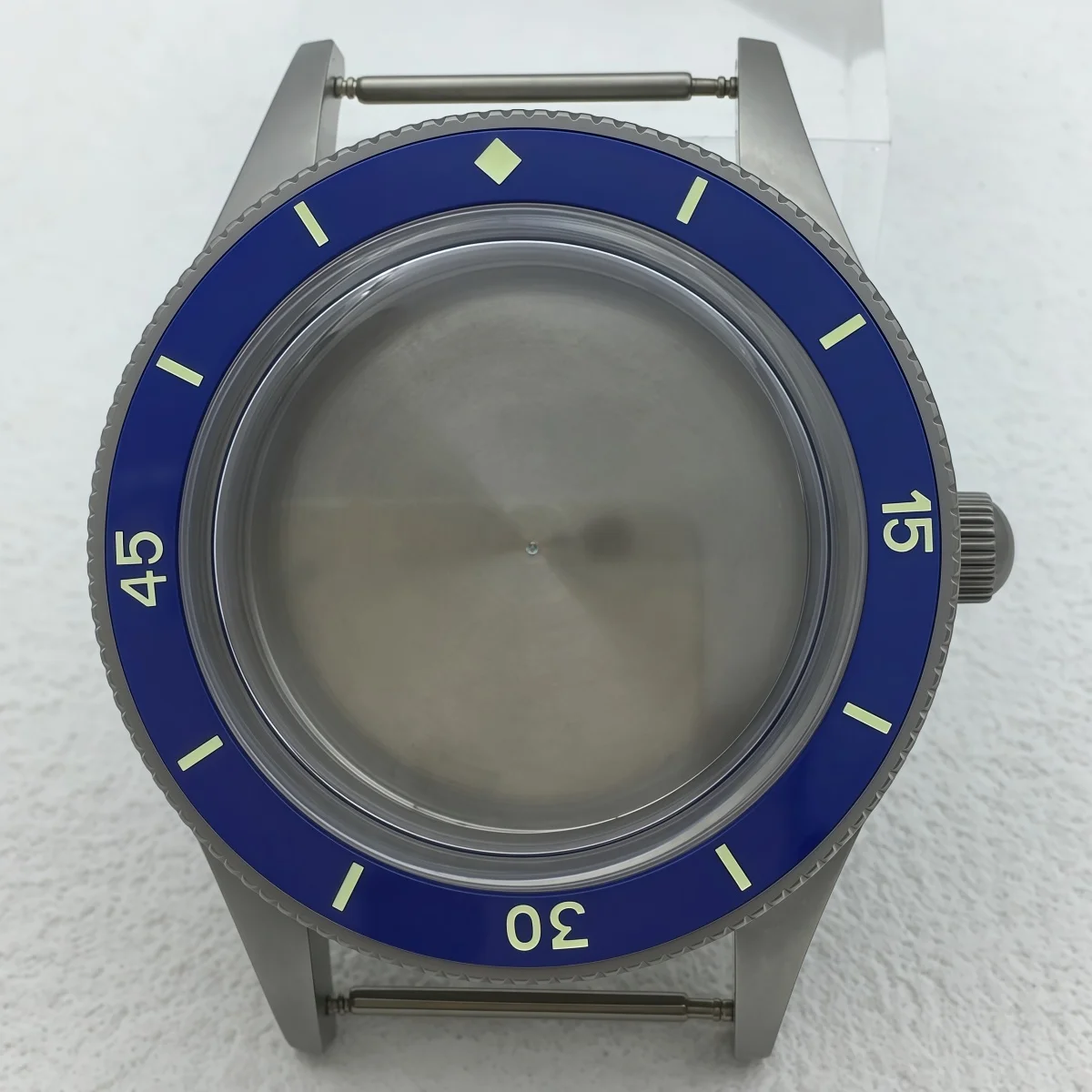 40mm matte sandblasted watch case compatible with NH34A NH35 ETA2824 PT5000 & Miyota movements fitted with arched coated crystal