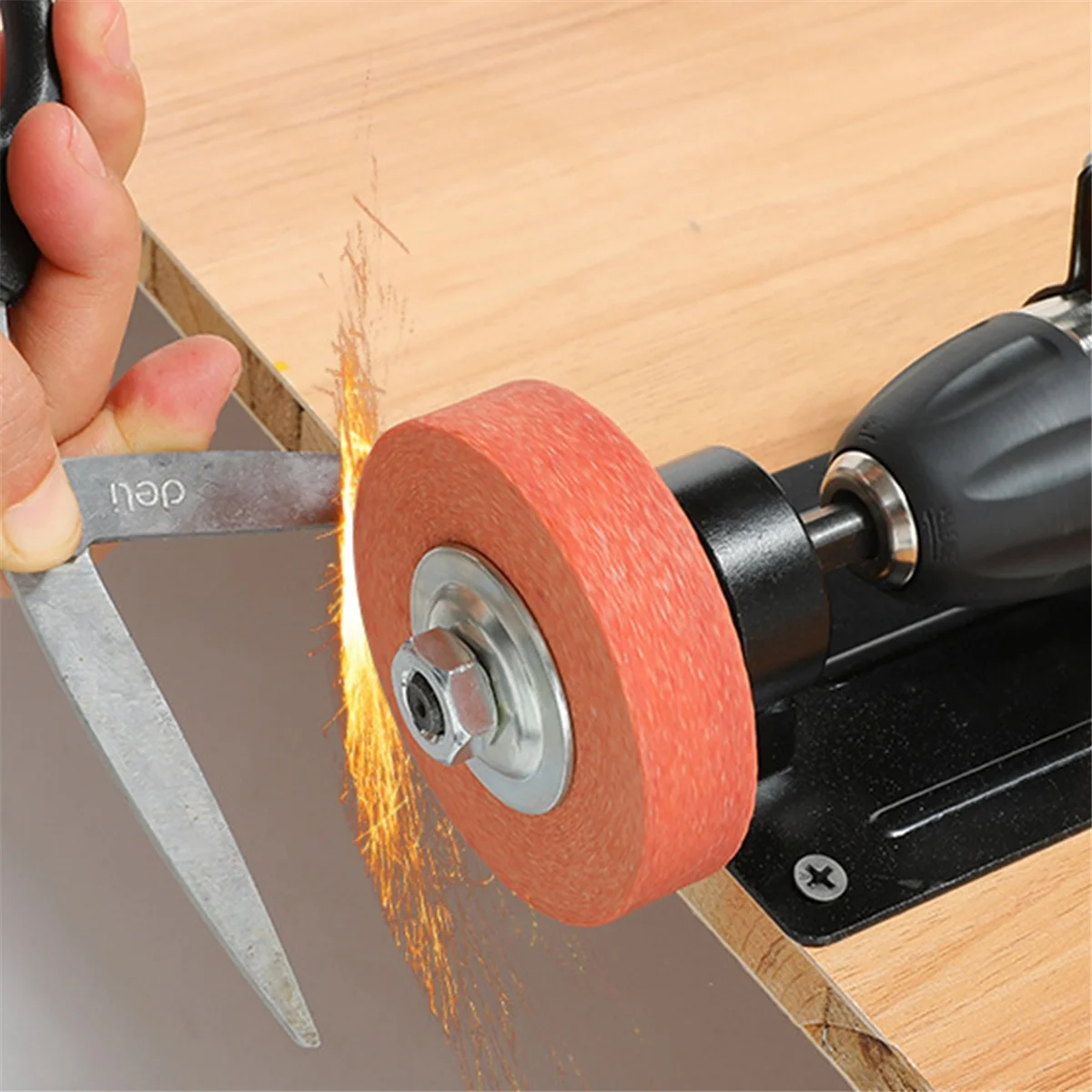 

B44CHand Electric Drill to Grinder Machine Sander Conversion Head Set Grindstone Polishing Grinding Wheel Knife Hrinder,A