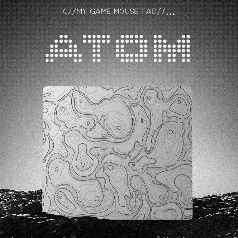 ATOM Crystal Snow/Sand Fog Upgraded Resin Gaming Mouse Pad FPS Professional Gaming Hard Mouse Pad Smooth Anti Slip Waterproof