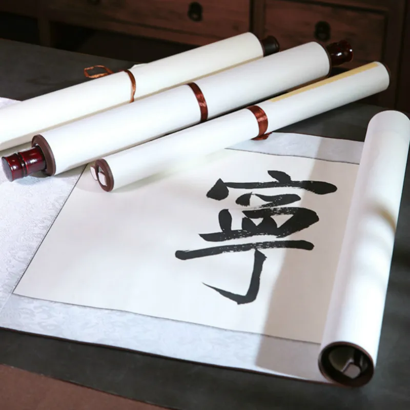 

Chinese Xuan Paper Scroll High Grade Adult Painting Creation Half Ripe Rice Paper Scroll Chinese Brush Calligraphy Works Papier