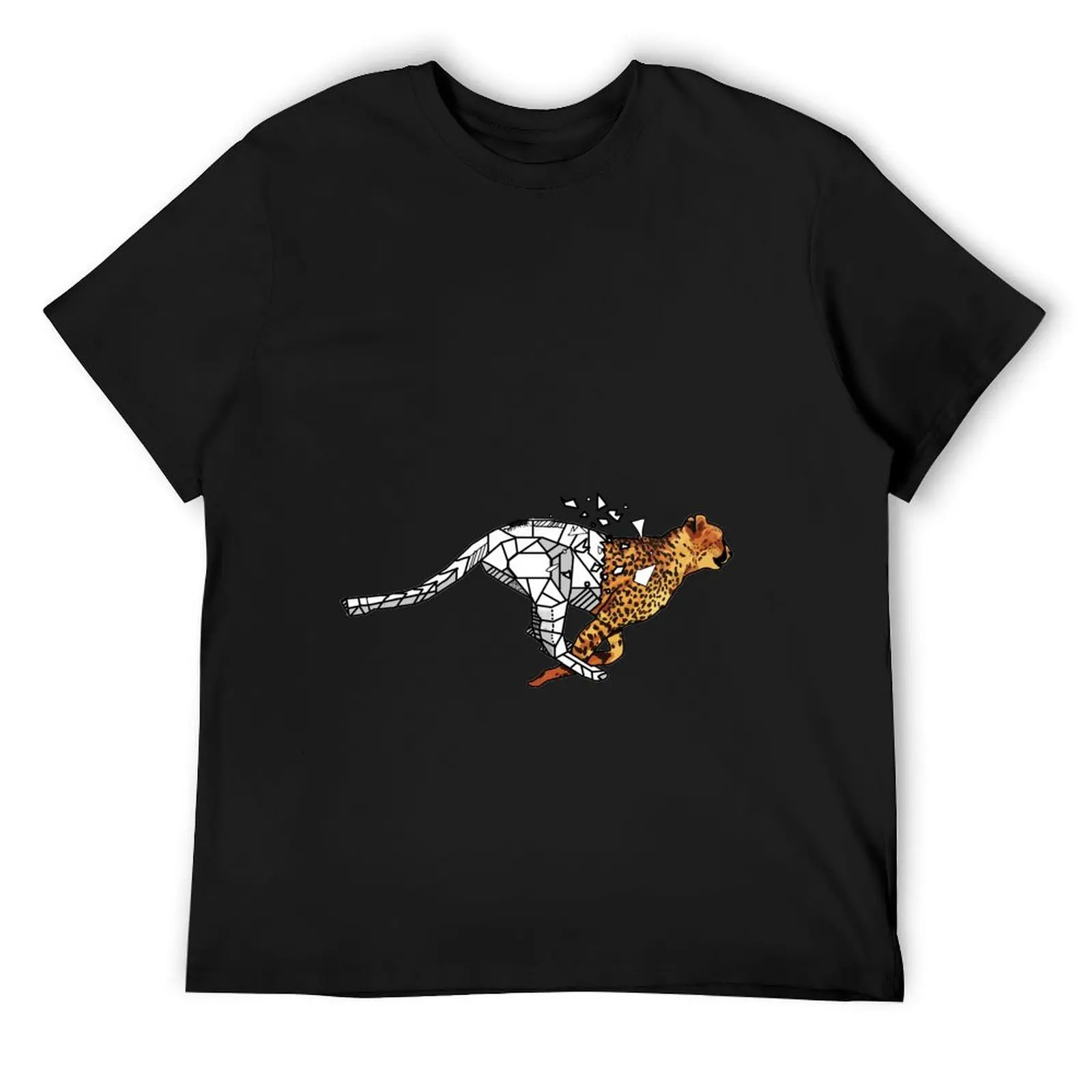 

Geometric Cheetah T-Shirt basketball graphic tees cotton graphic tees vintage t shirts boys whites men workout shirt