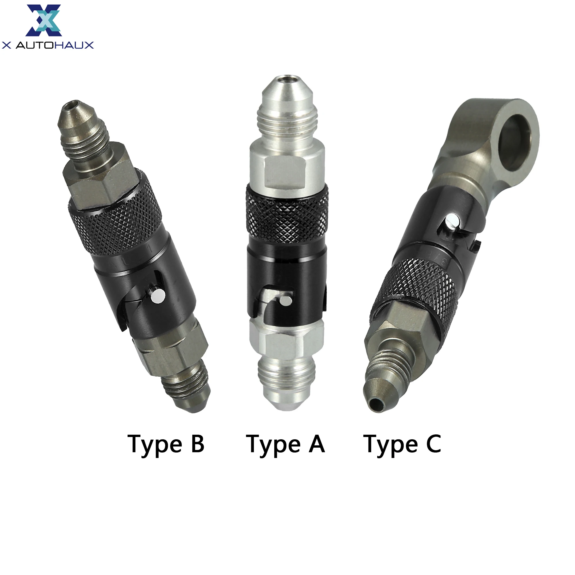 X Autohaux AN3 3AN Motorcycle Brake Caliper Connect Disconnect Fitting Line Hose Quick Release Dry Break Coupling Fitting Adapte