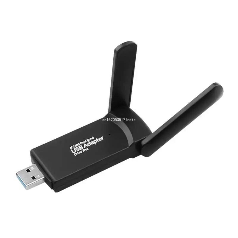 Kartu Nirkabel USB Adaptor WIFI USB2.0, Menawarkan 1300Mbps 2.4Ghz/5.8Ghz WiFi5 Dropship