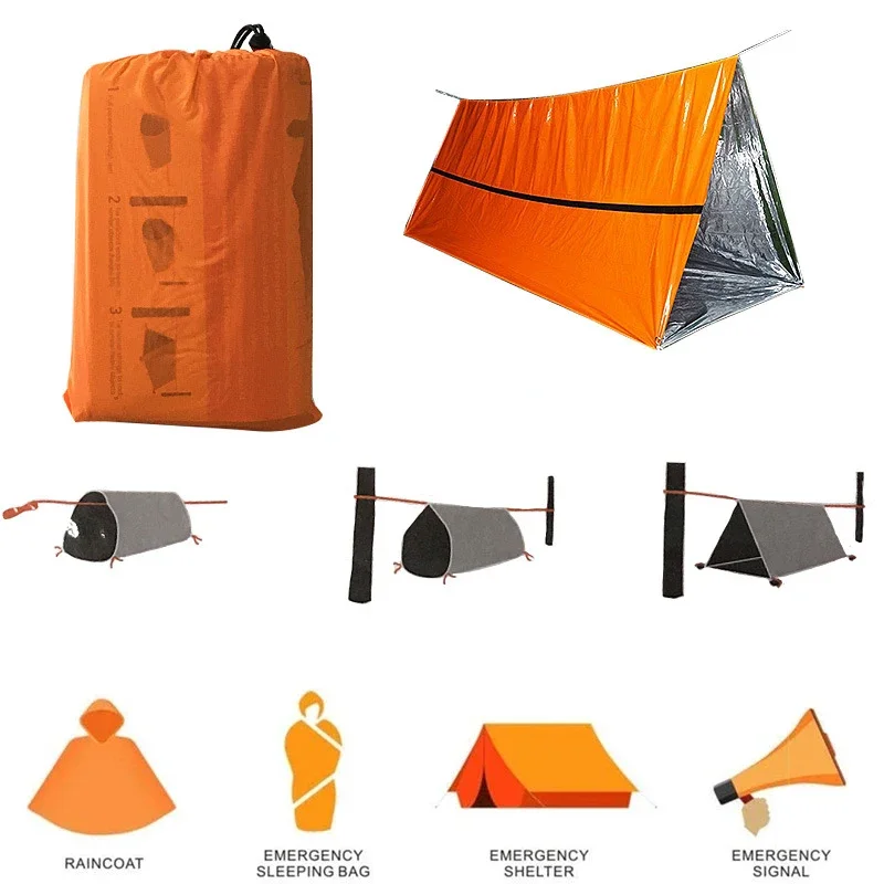 Emergency Sleeping Bag - Use As Emergency Bivy Sack, Survival Sleeping Bag, Mylar Emergency Blanket for Outdoor Activities