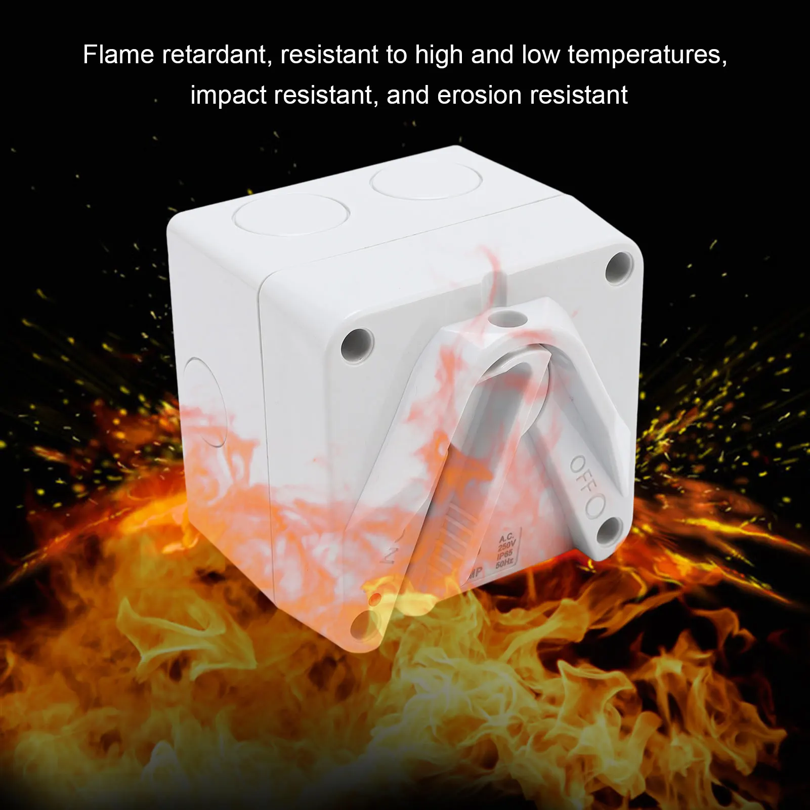 密閉型モーター切断 2P 20A IP65 防水ヘビーデューティ安全絶縁密閉型モーター切断