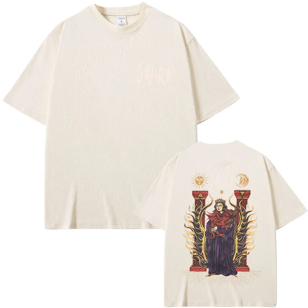 

Metal Rock Band Gojira T-shirt Magma T Shirts Fortitude T-shirts Men Women Fashion Oversized Cotton Vintage Short Sleeve T Shirt