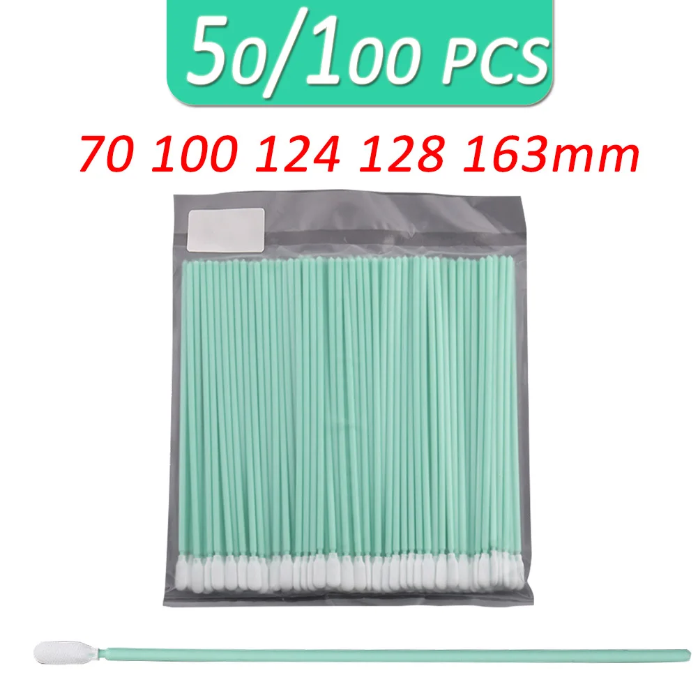 100/50PCS  Inkjet Printhead Foam Cleaning Swabs Dust Off Industry Micro Fiber Cotton Swab for Laser Lens SLR Camera
