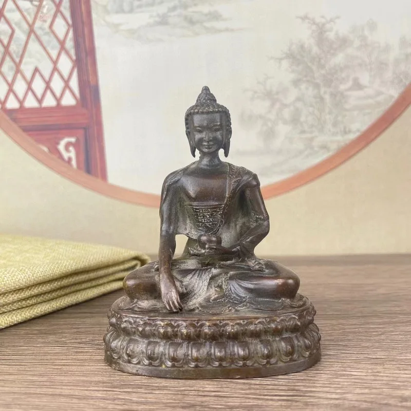 Antique Bronze Medicine Buddha Statue, Buddhist Supplies, Home Worship Decorations, Ornaments