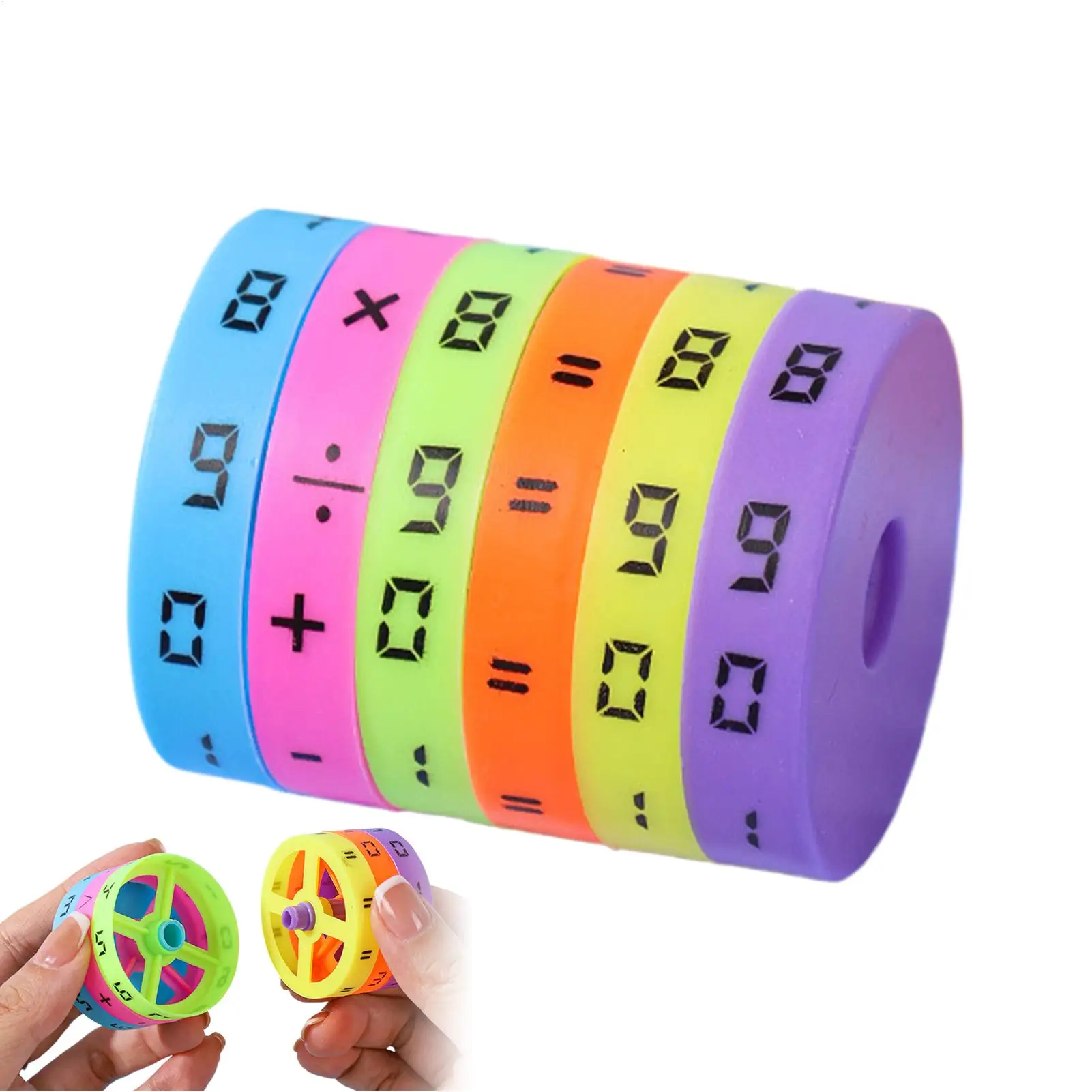 Colorful ​Arithmetic Learning Toy​ Learning Arithmetic Cube Cylinder Intelligence Math Cubes Toy Preschool Number Math Game Toys