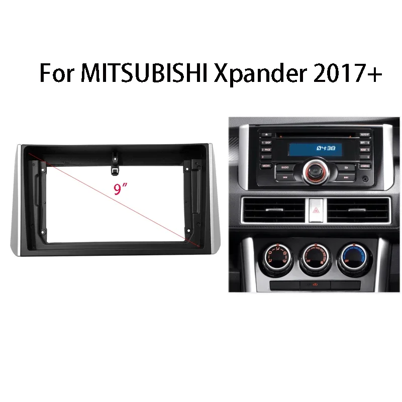 

10.1 inch 2 Din Radio Fascia for Mitsubishi Xpander 2015-2020 Stereo Panel Dash Kit Refitting Installation Trim Face Frame Bezel