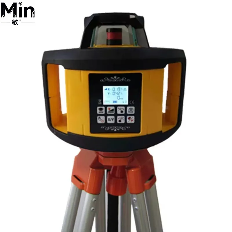 Professional Double Color LCD Display Rotary Level Red Beam Self Leveling High Precision Rotary  for Construction