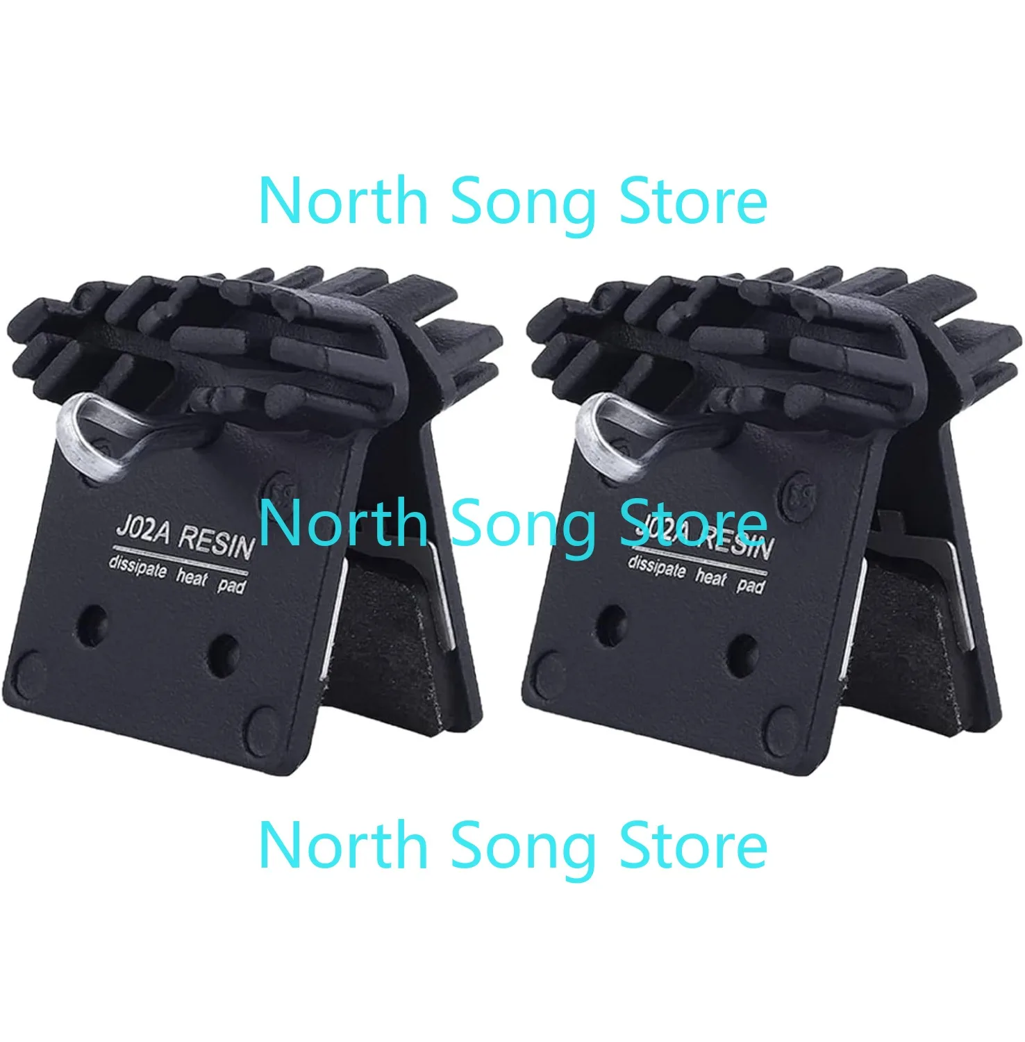 

J02A Resin Disc Brake Pads with Cooling Fin, Compatible with XTR M9000, DEORE XT M8100, SLX M7100, DEORE M6100