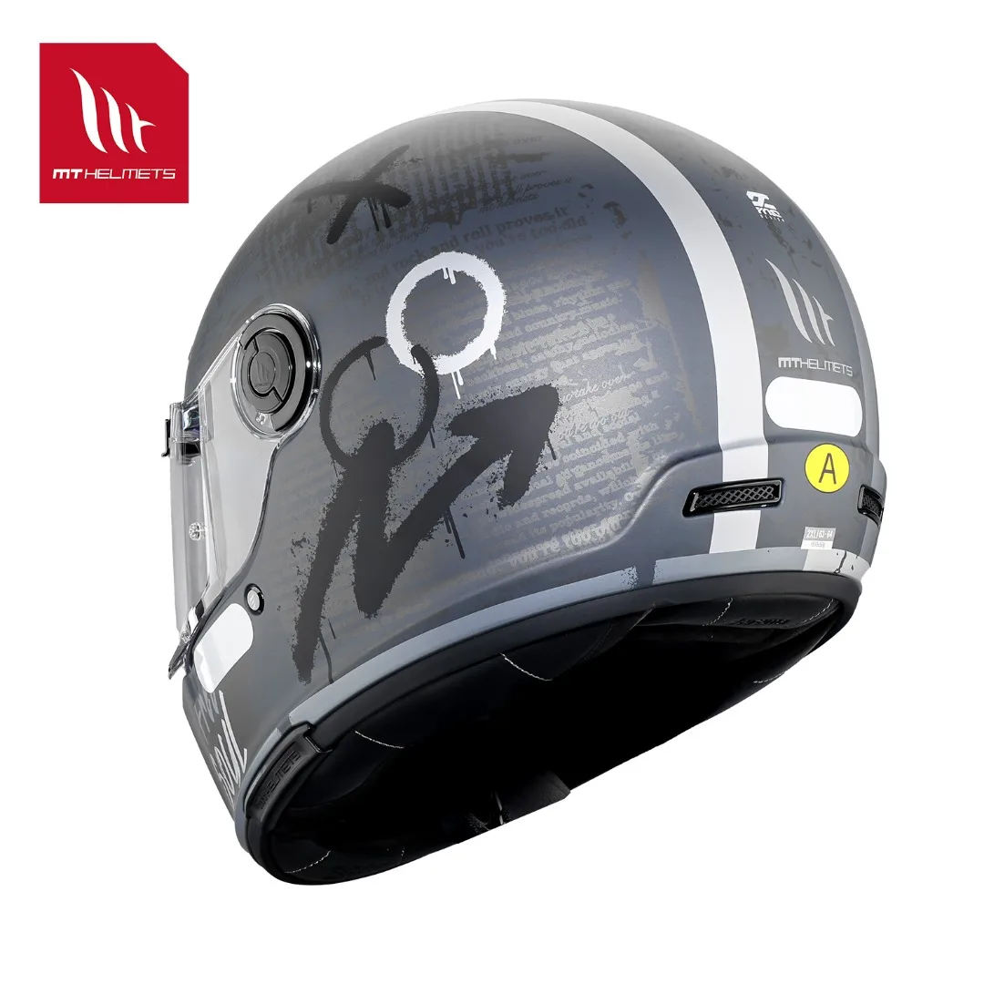 Full Face Helmet Motocross MT JARAMA Double D-ring Buckle Racing Motorcycle Helmets Gloss / Matt Anti-fog Retro V 32 Visor NEW view 5