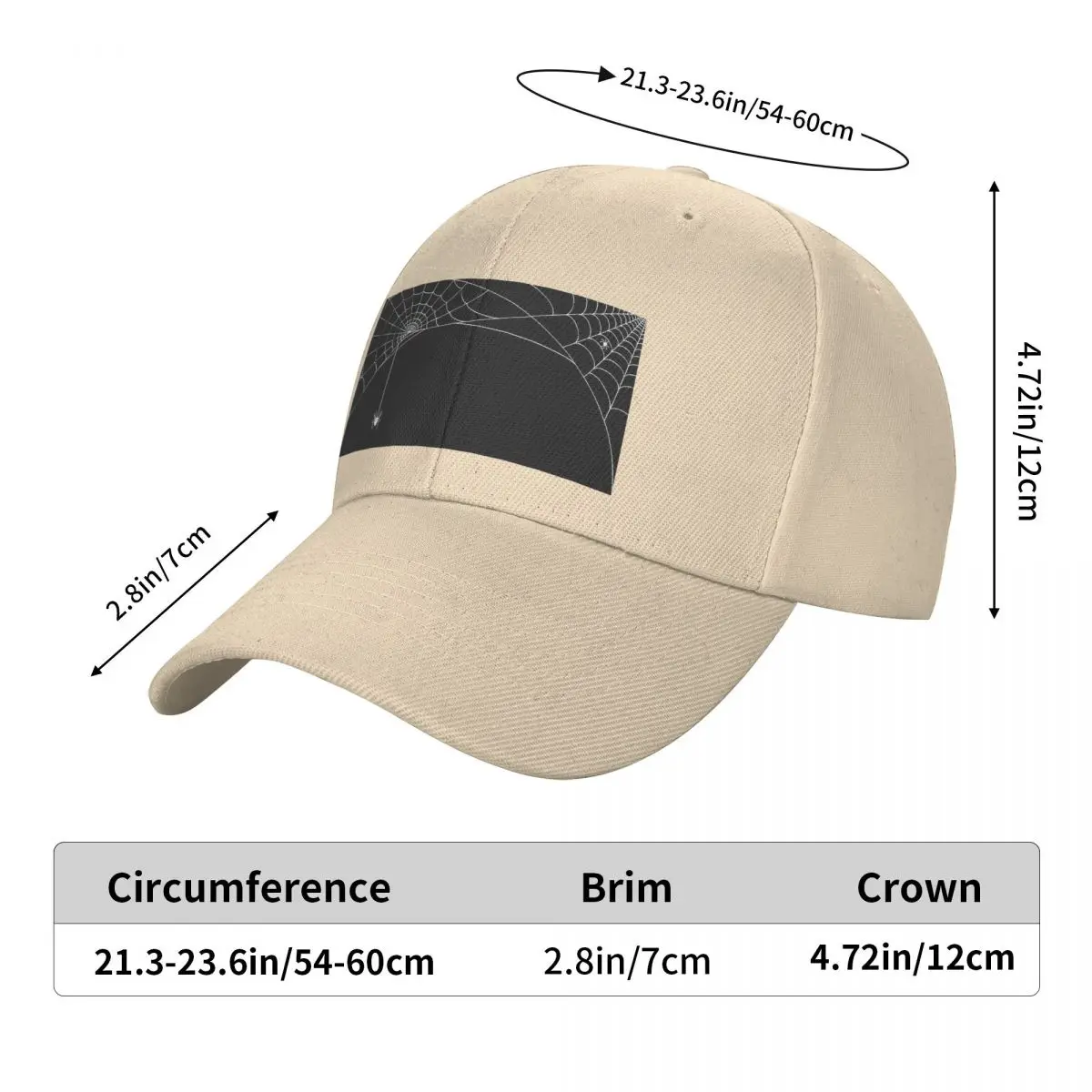 Black White Spider And Cobweb Cap Fashion Casual Baseball Caps Adjustable Hat Hip Hop Summer Unisex Baseball Hats