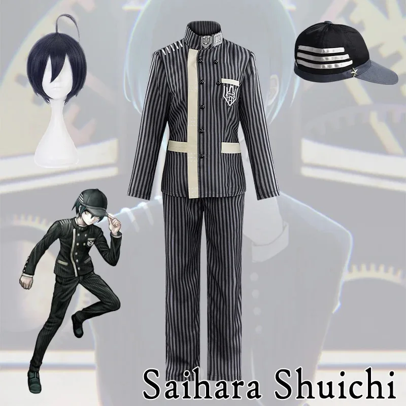 20151123 Saihara Shuichi Cosplay Costume Anime Super Danganronpa Uniform for Men Halloween
