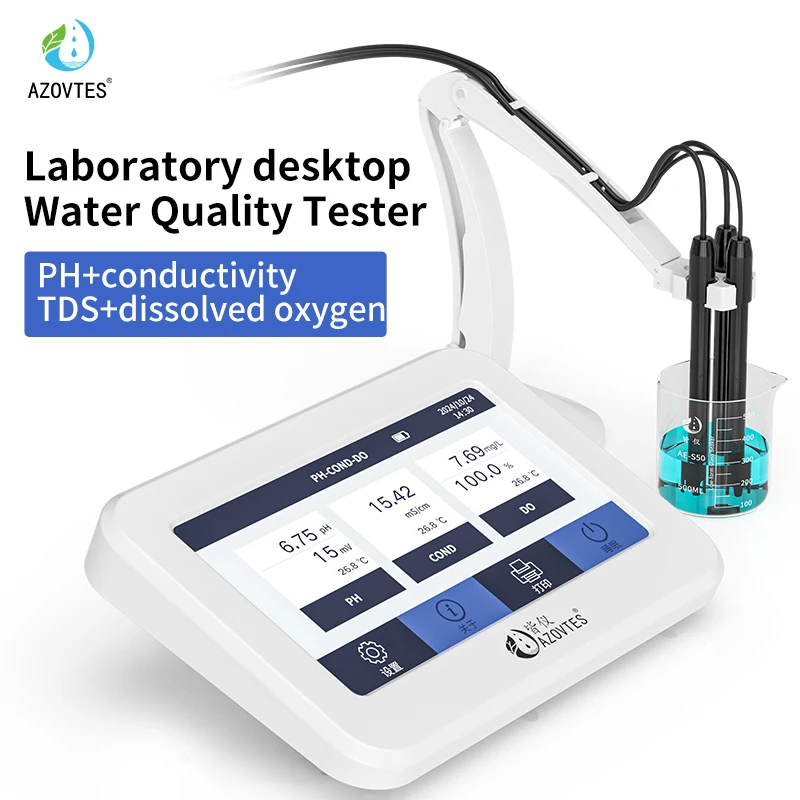 High Quality Precision Laboratory Use PH/Conductivity/DO Meters with Touch-Screen Fluorescence Method Batteries Not Included