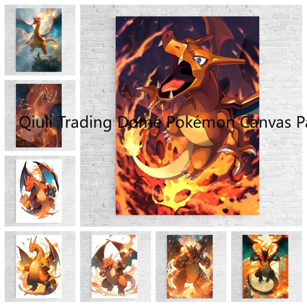 Pokémon Anime Pokemon Charizard Poster High Quality Canvas Painting Wall Art Picture Home Room Wall Decoration Children's Gift