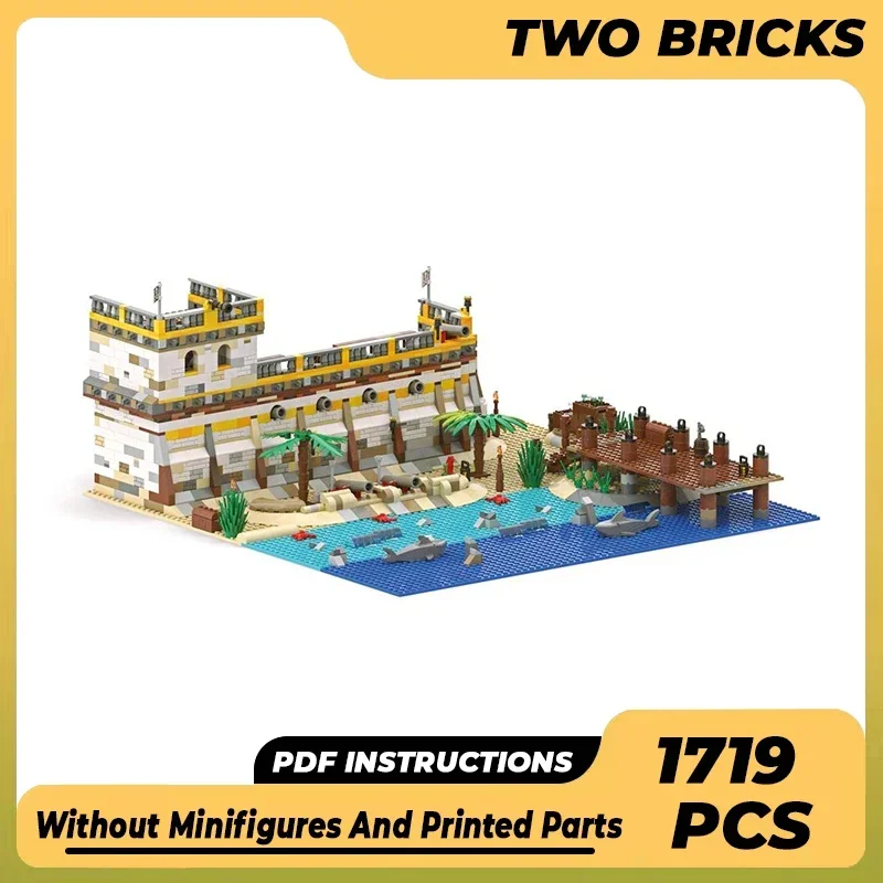 Medieval City Dock Model Moc Building Bricks Coastal Castle Technology Modular Blocks Gifts Christmas Toys DIY Sets Assembly