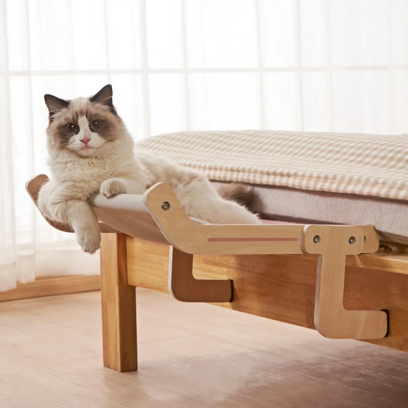 Imagem -02 - Rede Suspensa para Gatos Prateleira de Janela Inserção de Madeira Prateleiras Kallax Cama de Camitas Suspensa