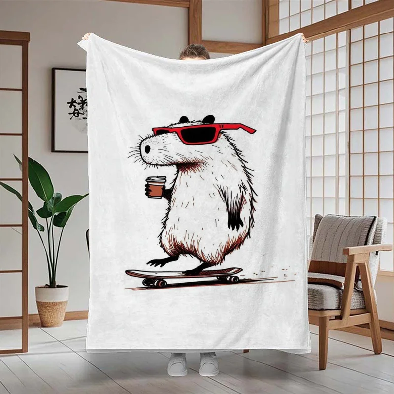 Skateboard-Themed Blanket Suitable for - Soft Cozy Bedspread with Skateboarder Print, Bedspread for Dorms, Travel & Gifts, Conte