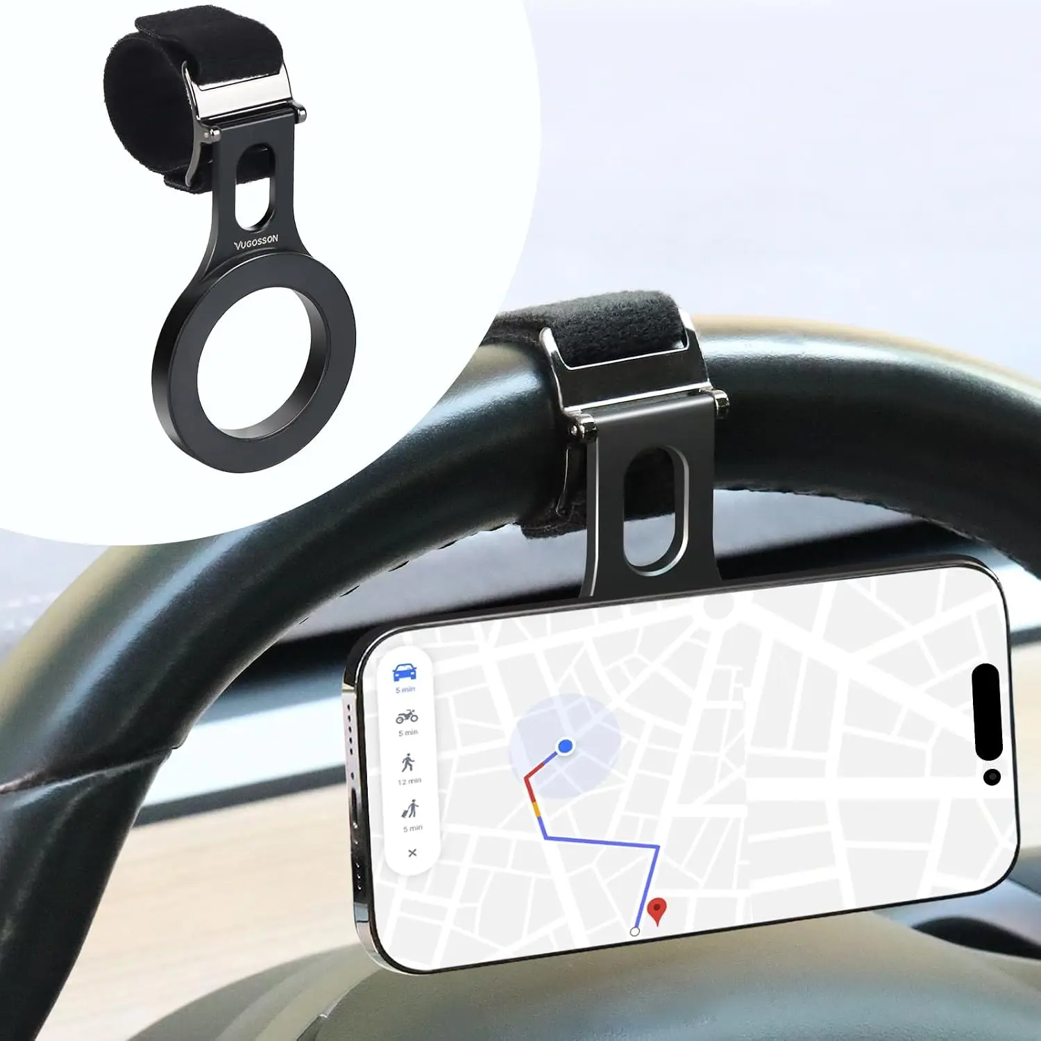 Magnetic Steering Wheel Phone Holder, MagSafe Car Mount for Tesla, 36×N52 Strong Magnet Phone Holder for IPhone All Phones