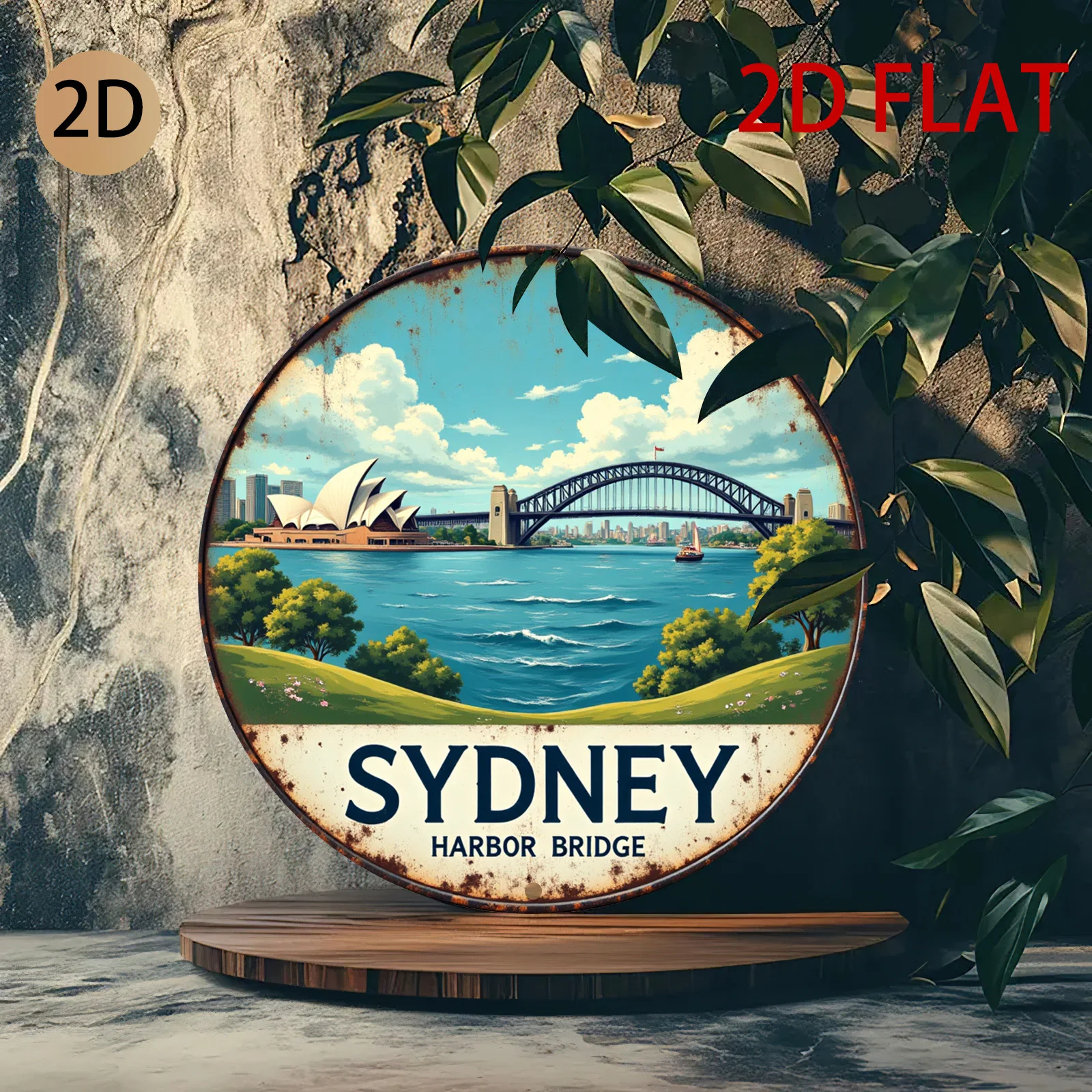 لافتة معدنية عتيقة لجسر ميناء  - مراجعة Home Decor Nearby وسعره