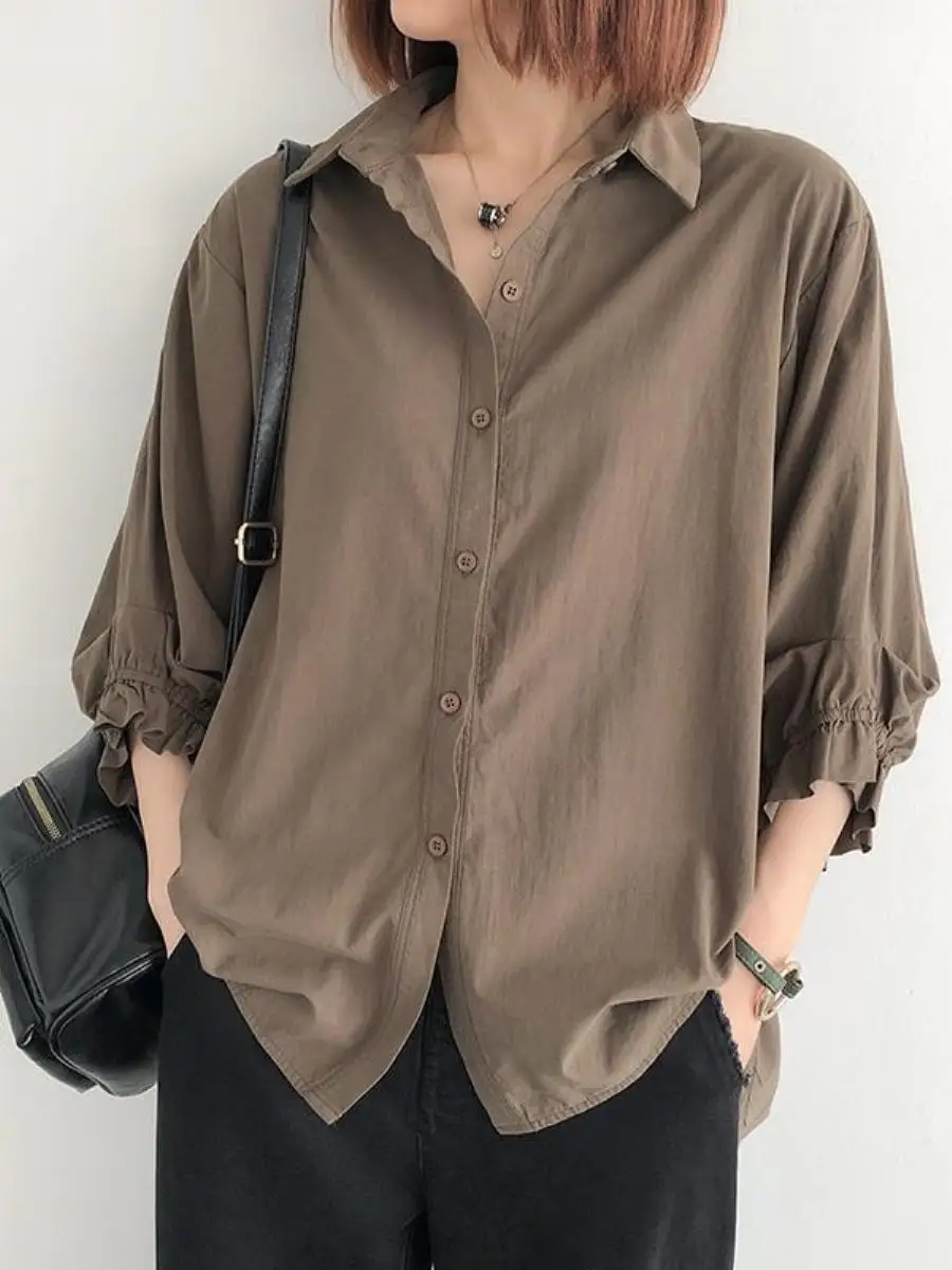 camisa-feminina-solta-tamanho-grande-com-manga-lanterna-e-protecao-solar-veu-facial-novo-estilo-coreano-de-verao-blusa-sol