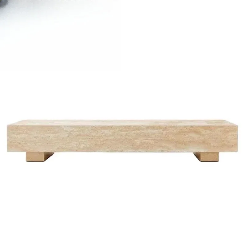 Indoor natural travertine rectangular living room coffee table home luxury garden outdoor hotel apartment center table