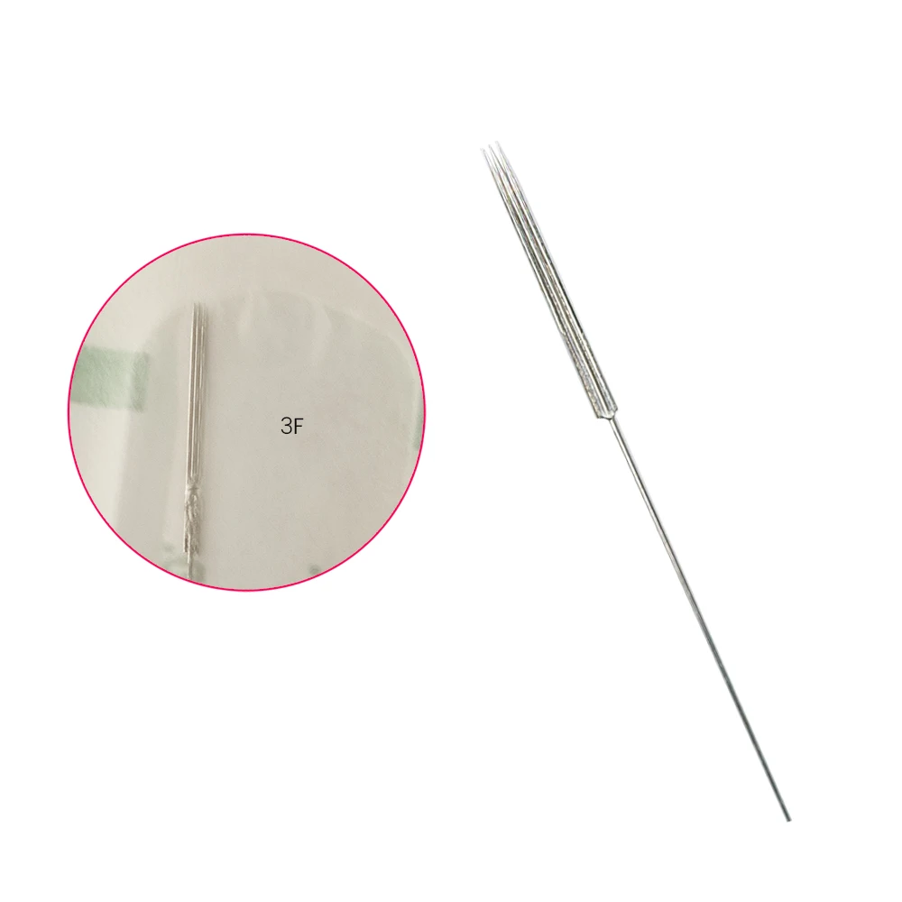 3F Flat Tattoo Needles 3 Point Sterilized Permanent Makeup Agujas For PMU Machine Eyebrow Eyeliner Microblading Supplies