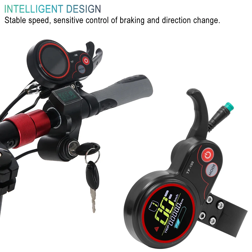 TF-100 Display Panel Thumb Throttle Voltmeter Digital Voltage Display Switch For ZERO X8 X9 X10 11X Electric Scooter with Lock
