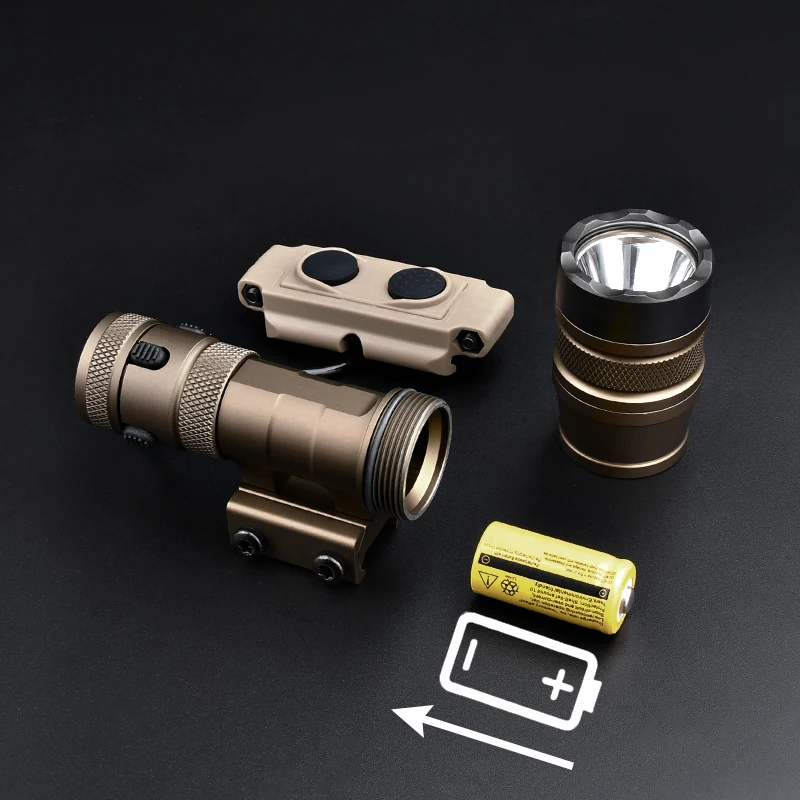 Tactical REIN High Power 1000lumen Metal Flashlight Hunting Airsoft Weapon Accessories With Picatinny Rail Dual function switch