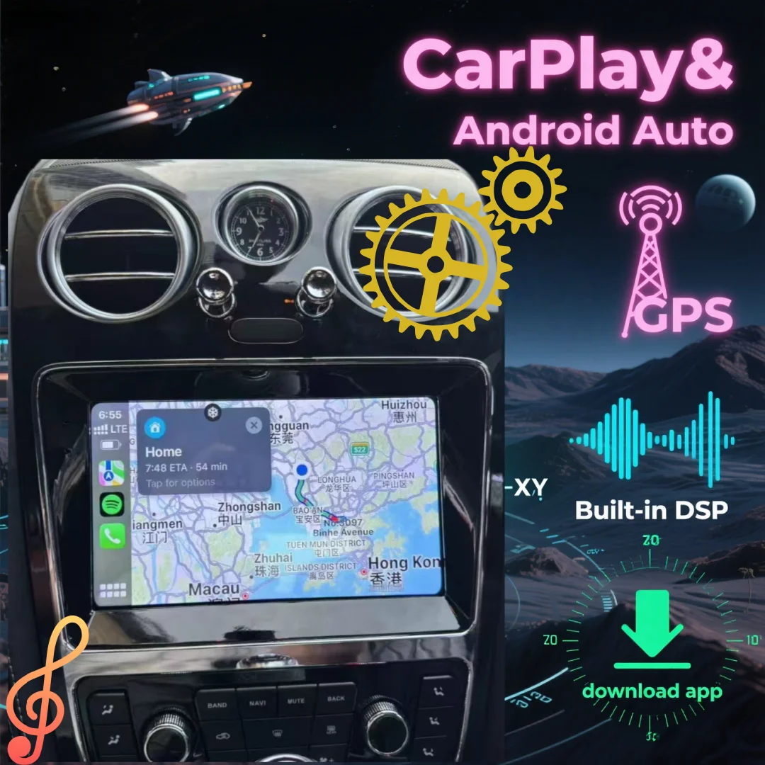 2025 New For Bentley Continental Flying Spur 2005-2012 Wireless CarPlay Multimedia Android Auto Upgrade Module Head unit 