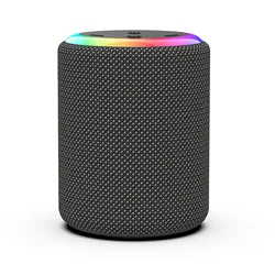 Altavoz Bluetooth portátil para exteriores, minialtavoz cilíndrico impermeable, pistola de acero pequeña, luz brillante