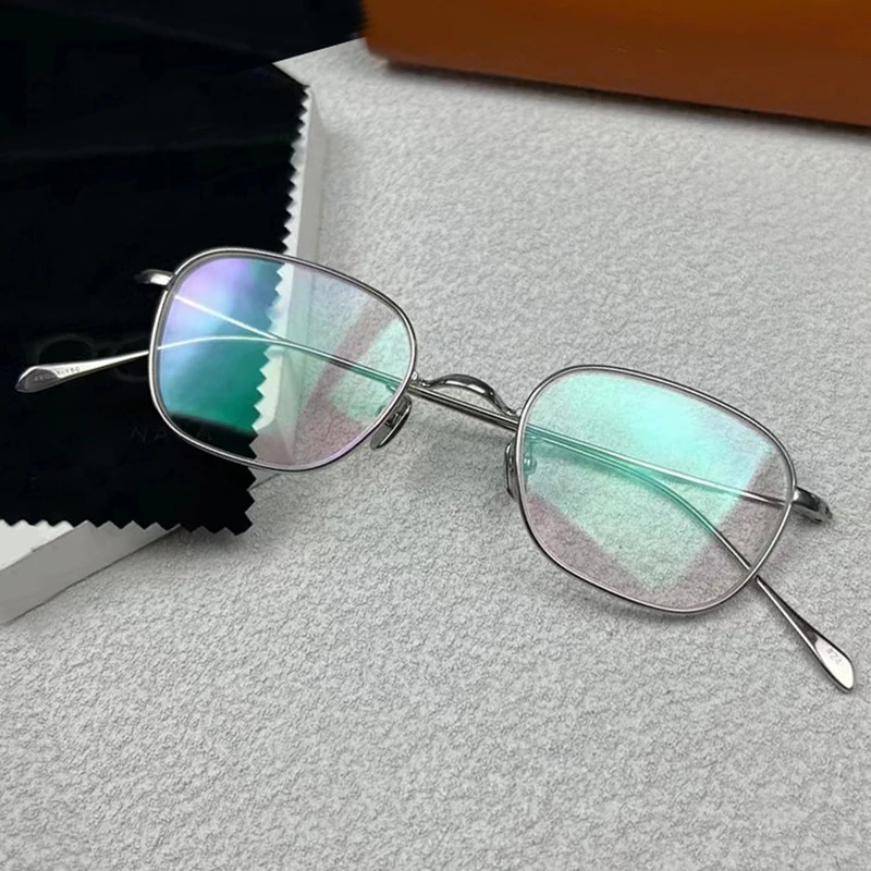 

Handmade Vintage Titanium Glasses Frame Men Women Ultralight Square Optical Eyeglasses Frames Japanese Brand Full Rim Spectacles